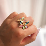 Rainbow Flower Ring