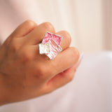Pink Squares Ring