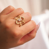 Anillo Eclipse Dorado