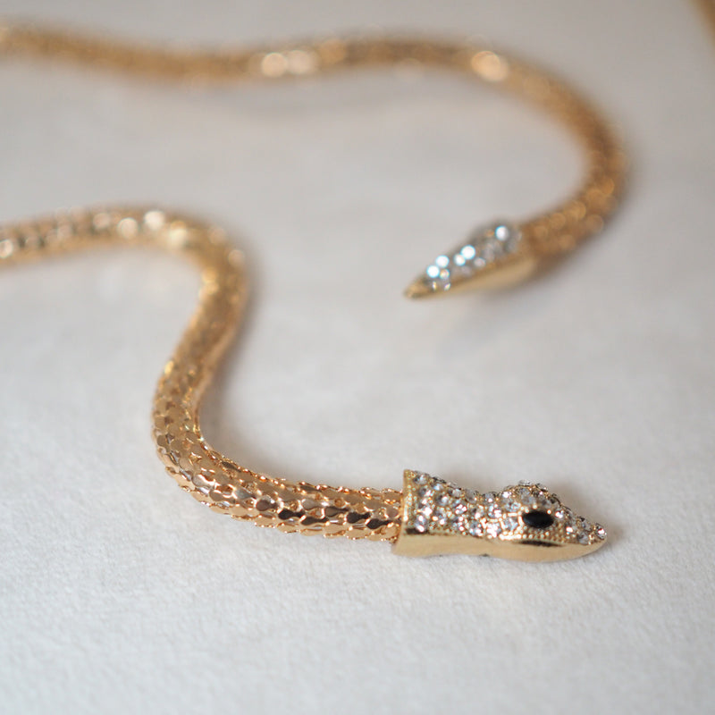 Golden Snake Bracelet Necklace