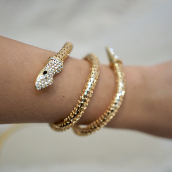 Golden Snake Bracelet Necklace
