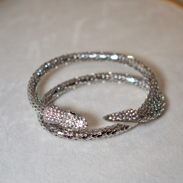 Silver Snake Bracelet Necklace