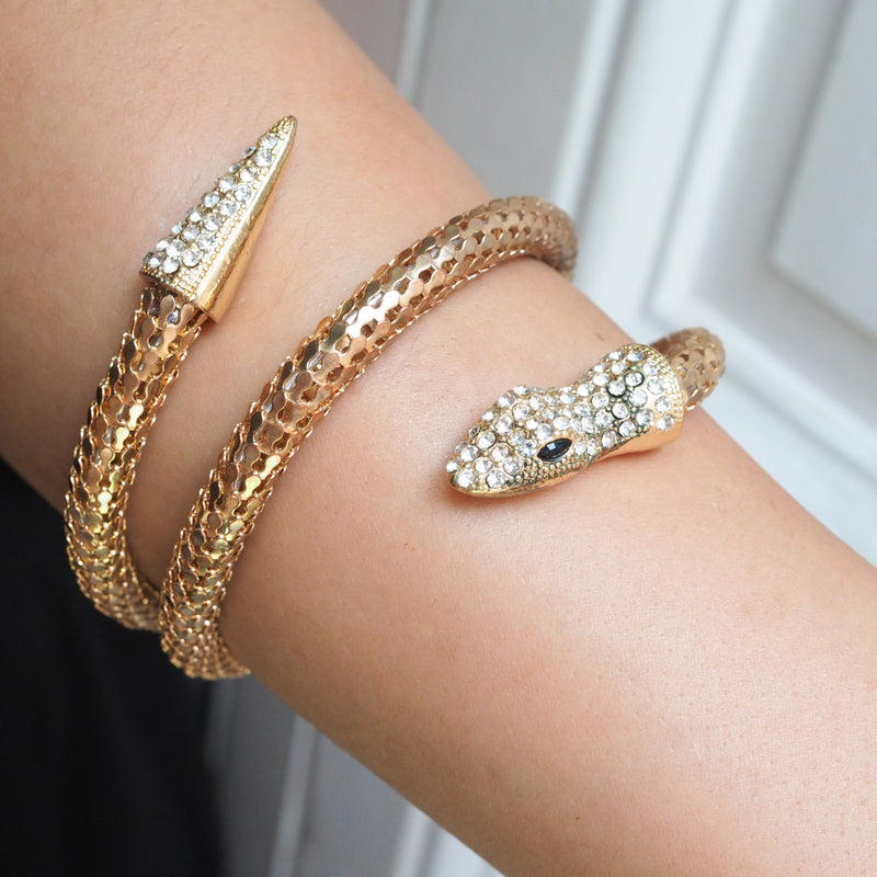 Golden Snake Bracelet Necklace